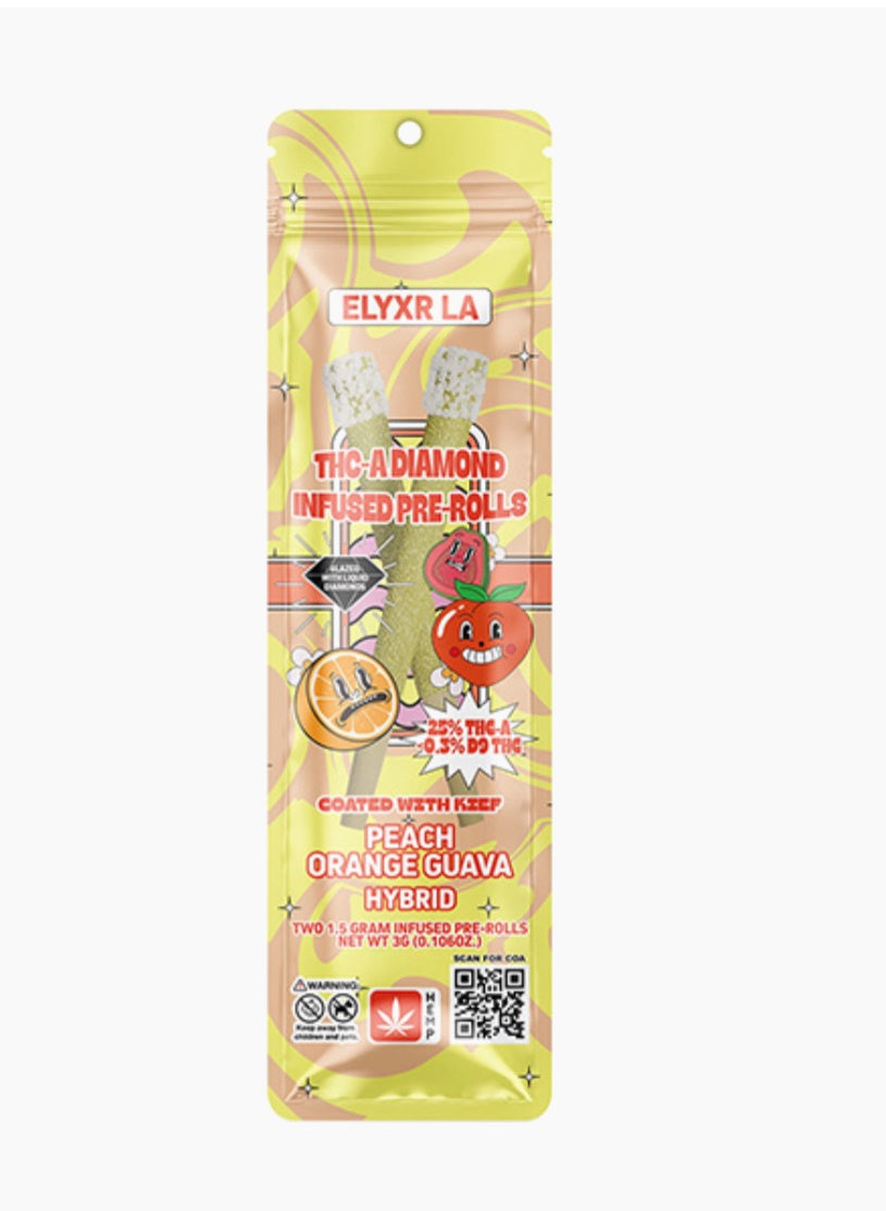 ELYXR THC-A DIAMOND INFUSED PRE-ROLL | 2 PACK