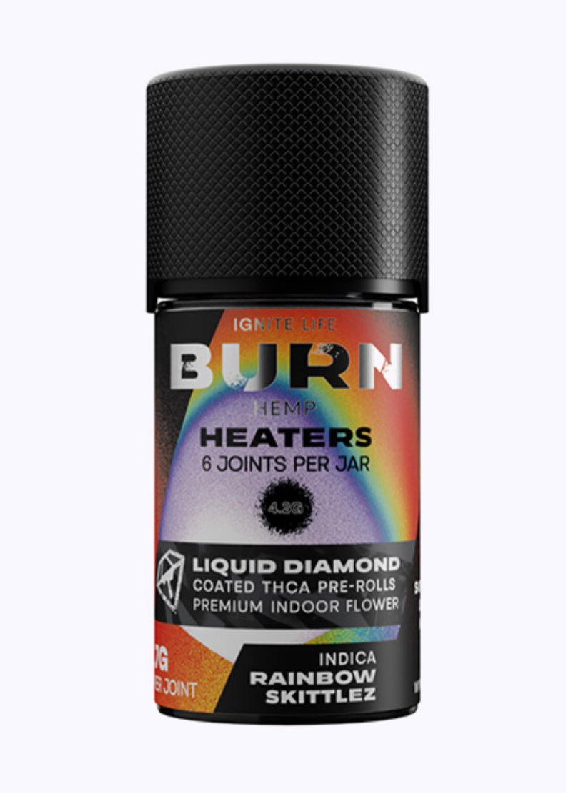 Burn Hemp Heaters Liquid Diamond Pre‑Rolls | (6ct) 4.2g
