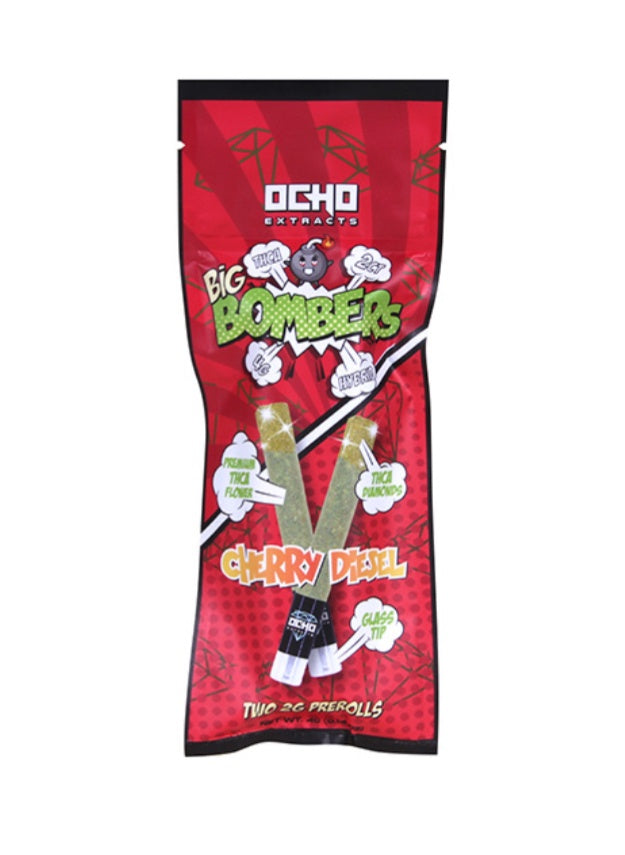 Ocho Extracts Big Bombers THCA Glass Tip Pre-Rolls | 4g