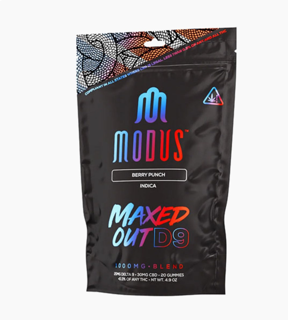 MODUS MAXED OUT D9:CBD GUMMIES | (20CT) 1000MG