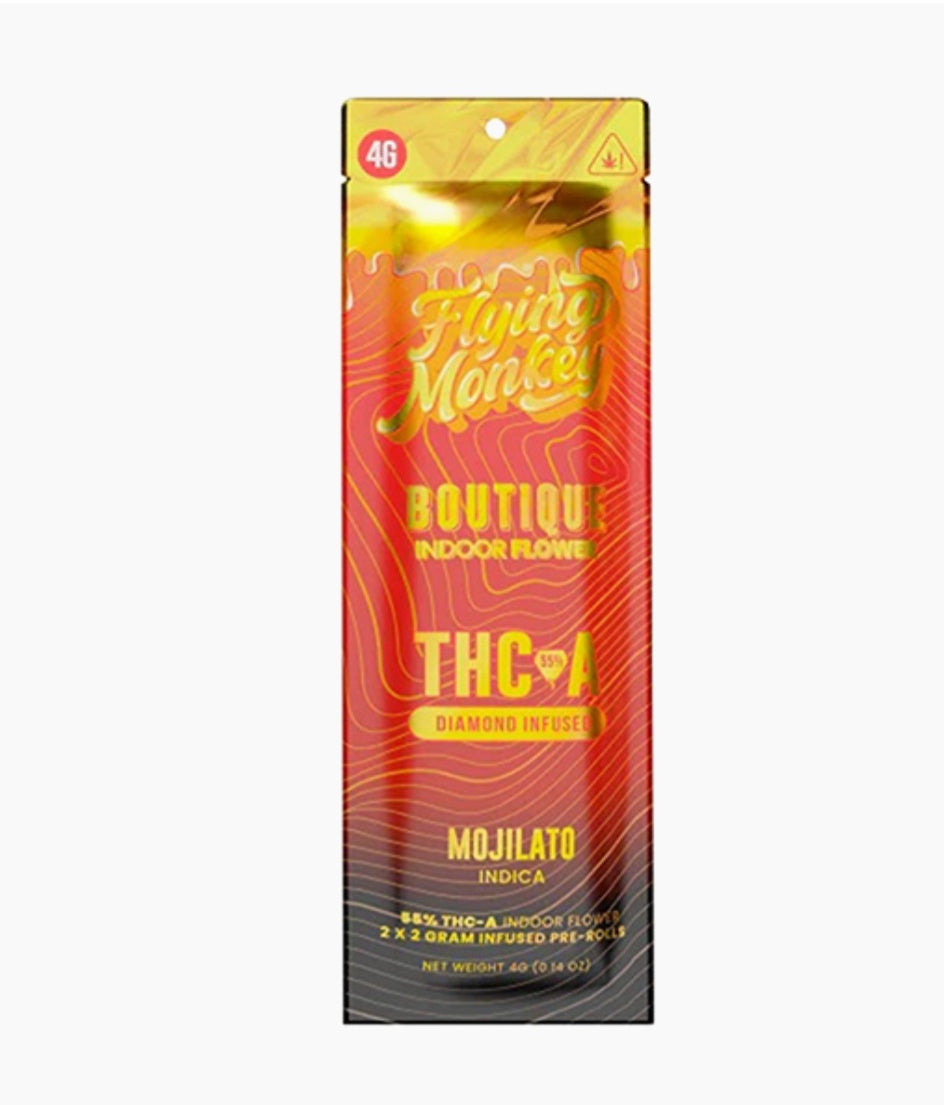 FLYING MONKEY THC-A DIAMOND INFUSED BOUTIQUE COLLECTION PRE-ROLL | 4G