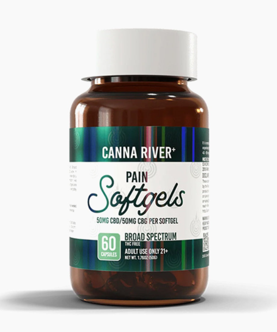 CANNA RIVER CBD PAIN SOFTGELS BROAD SPECTRUM | 60 COUNT
