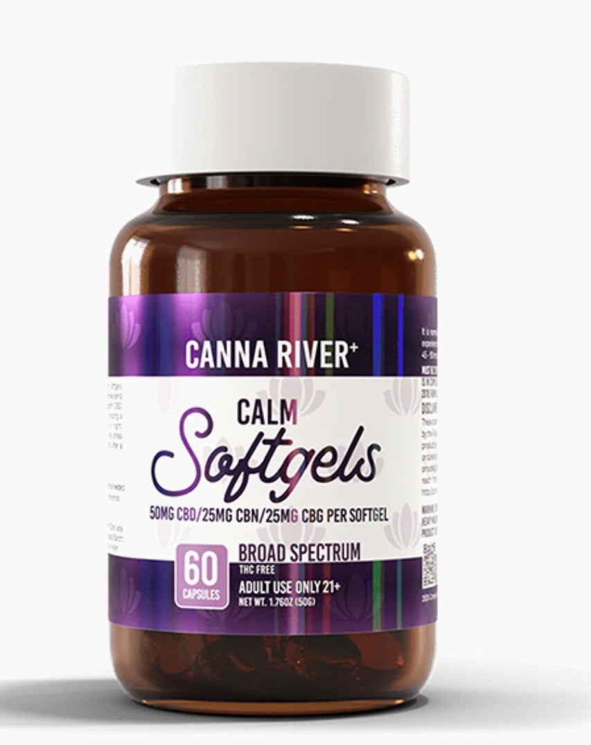 CANNA RIVER CBD CALM SOFTGELS BROAD SPECTRUM | 60 COUNT