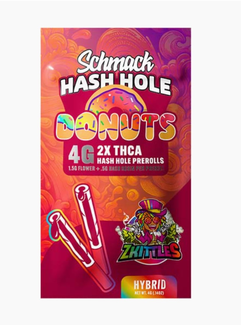 SCHMACK DONUTS THCA HASH HOLE PRE-ROLLS | (2CT) 4G