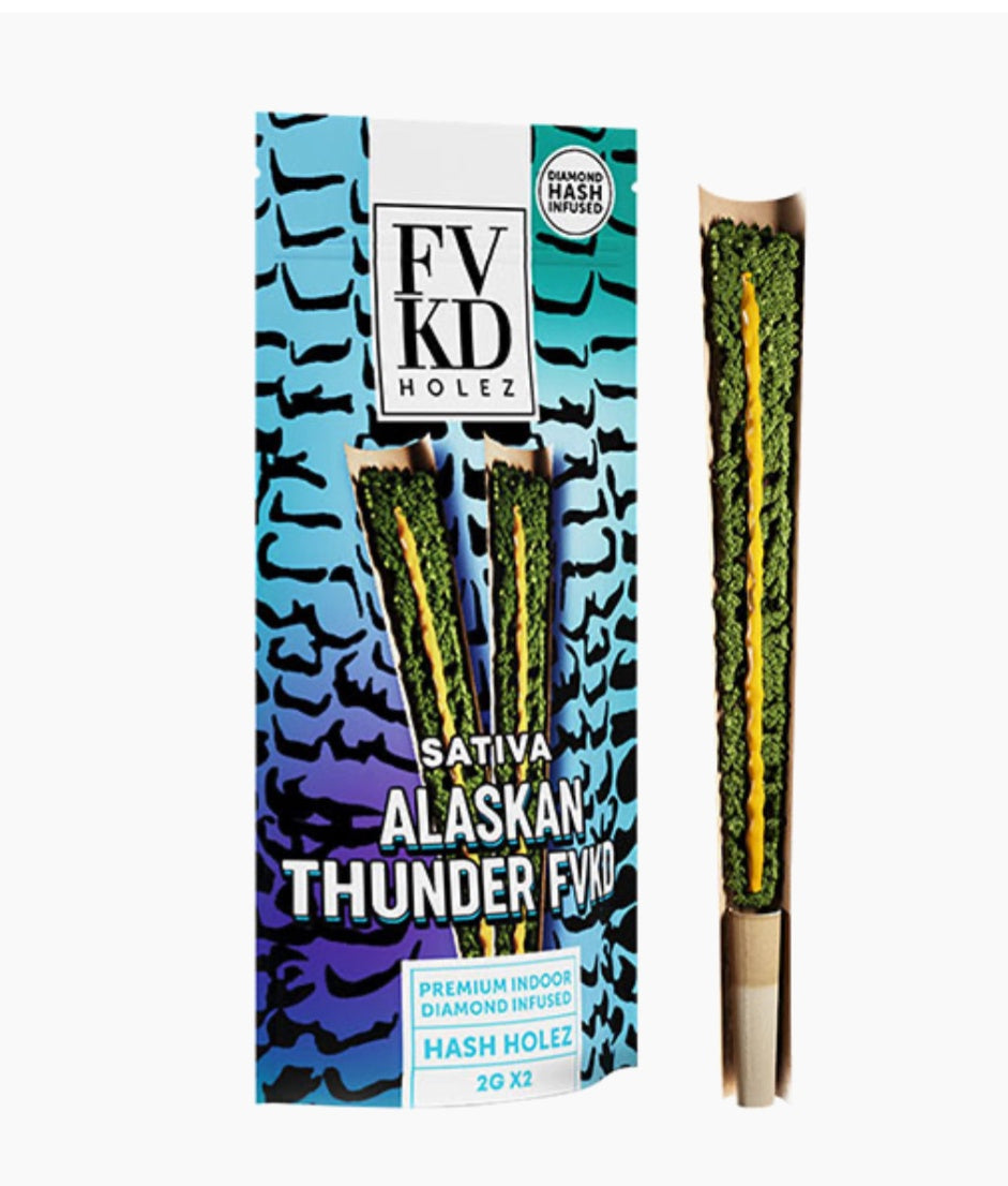 FVKD DIAMOND HASH INFUSED THCA HASH HOLEZ PRE-ROLLS | (2CT) 4G