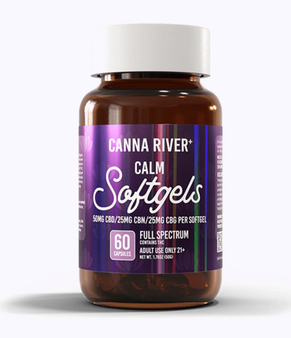 Canna River CBD Calm Softgels Full Spectrum | 60 Count
